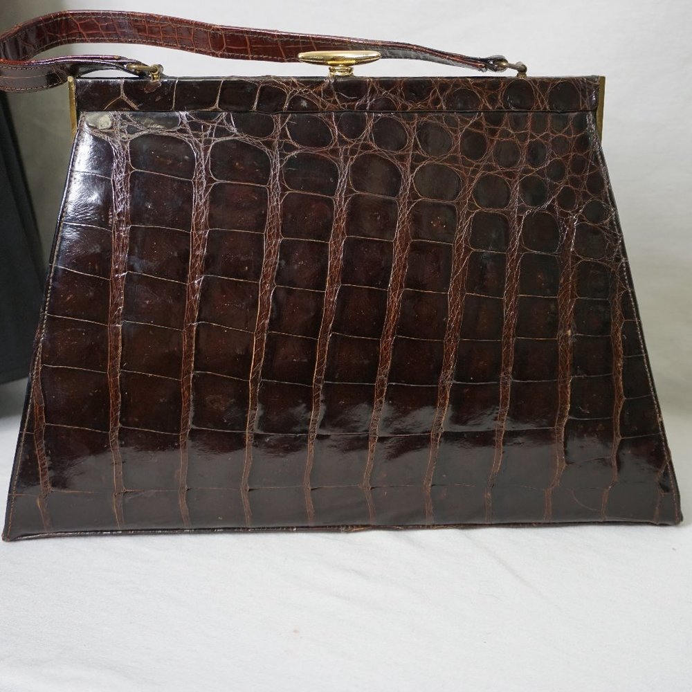 Vintage EUC Sterling Alligator Bag - Picture 5 of 11